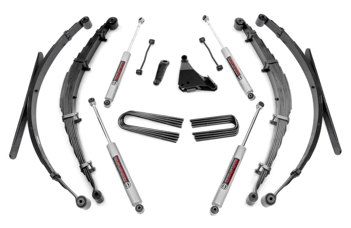 Ford F-350 Super Duty Suspension Lift Kit - Rear - Rough Country - 6 Inch Lift Kit | Rear Springs - 1999